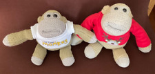 2 PG TIPS MONKEY SOFT TOYS Wearing Christmas Top,Most Famous Monkey T-Shirt
