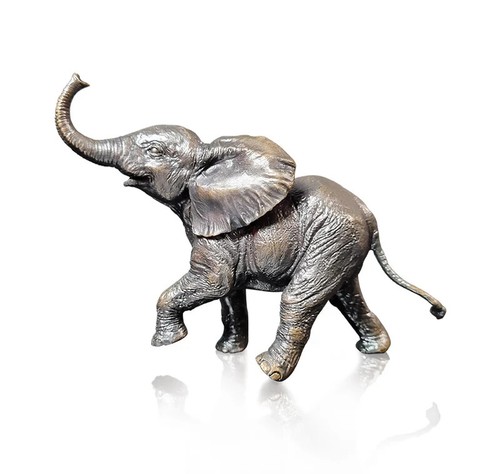 Baby elephant running solid - elephant,