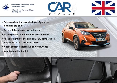 Car shades for peugeot - shades, 2008
