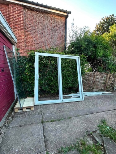 Upvc patio sliding doors - upvc, white