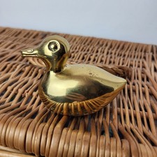 Vintage Duck Brass Figure Model Collectable Ornament Home Decor Gift Small
