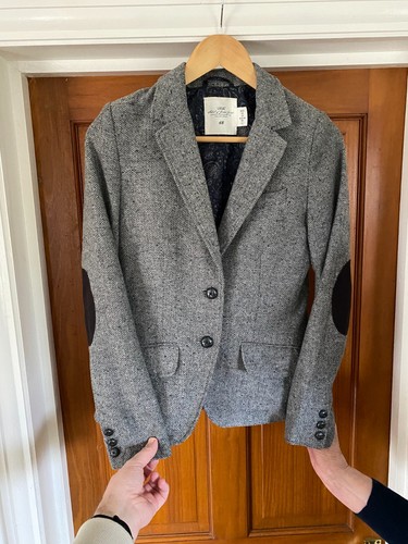 Wool tweed blazer jacket - wool,