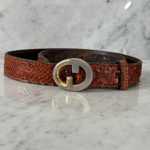 Gucci belt brown leather - leather, gg
