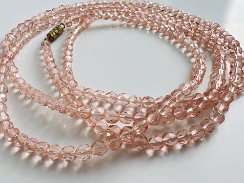 Long vintage faceted - faceted, czech
