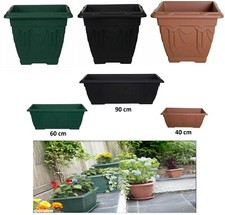 PLASTIC SQUARE RECTANGULAR VENETIAN PLANT FLOWER POT POTS PLANTER CONTAINER NEW
