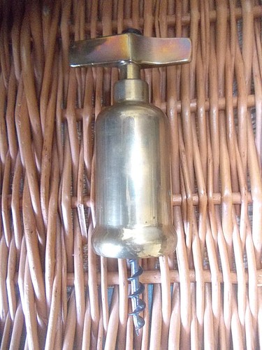 Vintage brass corkscrew