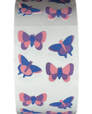 400 Butterfly stickers in roll