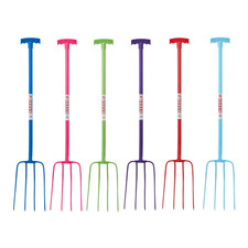 4 Prong Manure Fork T Handle Lightweight for Stable Bedding or Garden Compost