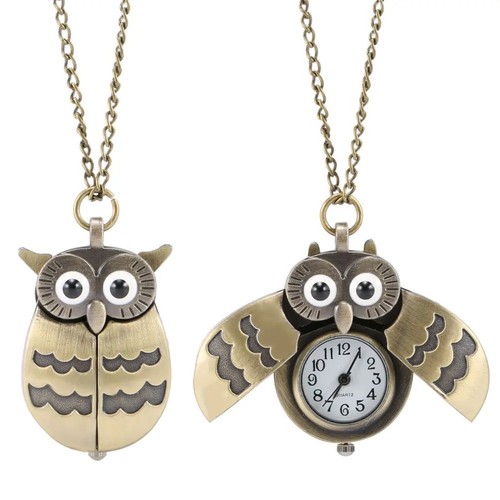Vintage owl pocket - pocket, watch