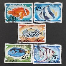 Korea 5 stamps 1991 Full Set Goldfish  MNH Sg;KP3088-3092 Phila Nippon Tokyo '91