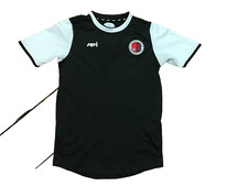 Monifieth Football Shirt age 11-12 yrs Soccer Top Fife Scottish Non League Black