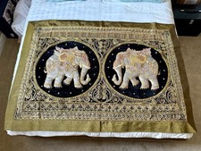 Burmese Thai Kalaga Embroidered Elephant Tapestry 3D