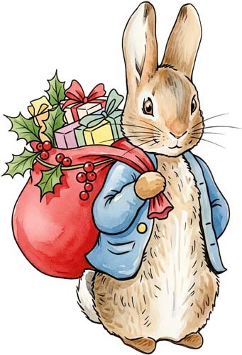 Christmas peter rabbit wall - christmas,