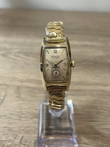 Serviced gruen curvex 10k gold - serviced,