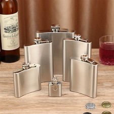 Stainless Steel Hip Flask Leakproof Whisky Flagon Drinking Bottle  Outdoor