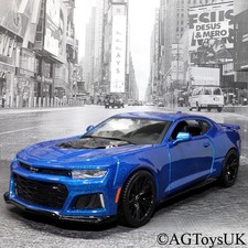 Maisto Chevrolet Camaro ZL1  Blue 1/24 Scale Die-cast Metal Model Toy Car