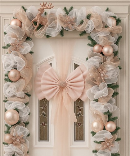 Luxury rose gold door bow - luxury,