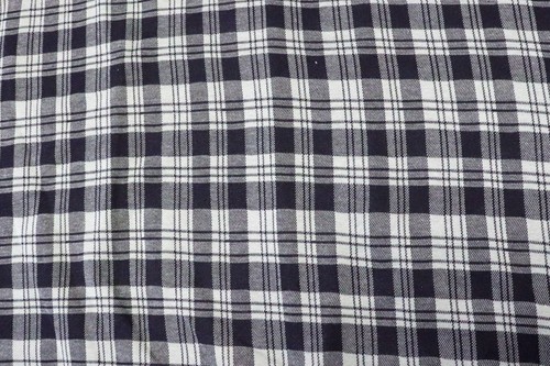 Navy white check fabric - white,