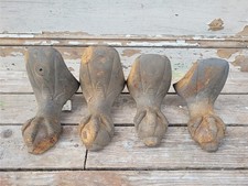 Set of 4 Antique Cast Iron Clawfoot Bath Legs – Victorian Lion’s Paw, Original F