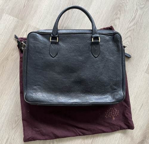 Mulberry black leather large - black,