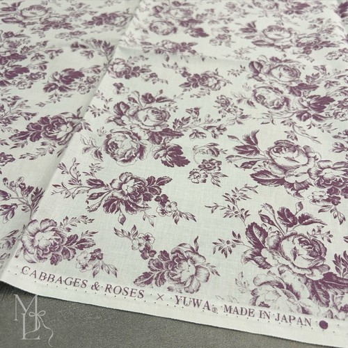 Yuwa cabbages roses fabric - roses,