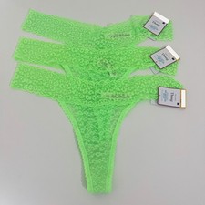 Primark 3 x lace thongs Neon