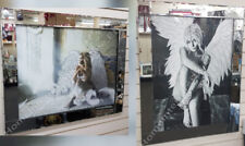 Ladies with Angel wings, crystals, liquid art & mirror frame home decor pictures