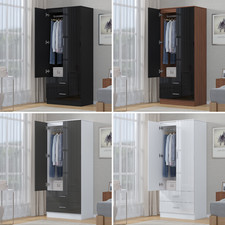 REFLECT Gloss Bedrooom 2 Door & 2 Drawer Combination Wardrobe - 4 Colour Options