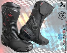 CE Black & Red Mens Motorbike