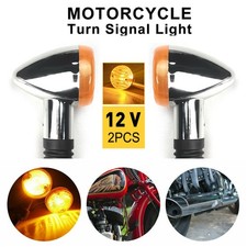 Pair Chrome Bullet Metal