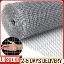 8M Welded Wire Mesh Galvanised Fence Aviary Rabbit Hutch Chicken Pet Fencing UK