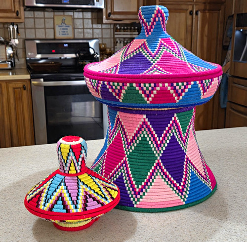Handmade ethiopian mesob - handmade, 19"ethiopian