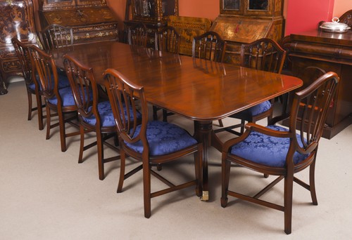 Antique twin pillar - twin, mahogany