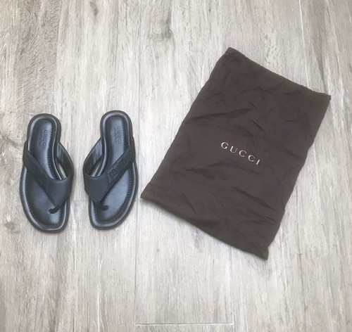 Authentic gucci men black gg - men's,