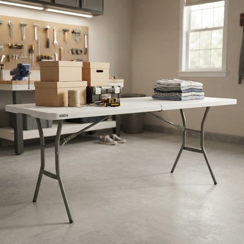 6ft fold half - table, with