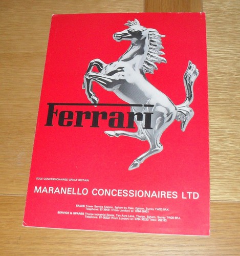 Ferrari range brochure 1981 - range,