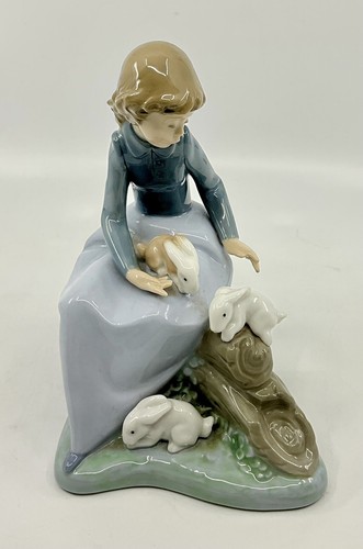 Lladro nao girl with - girl,