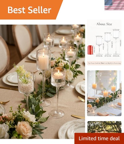 Tall glass candle - glass,