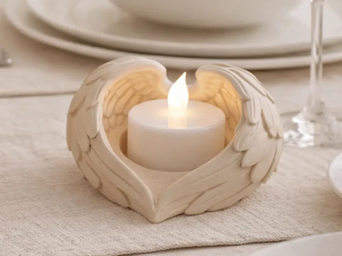 Angel wings tealight candle - tealight,
