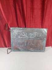 Antique French Double Sided Advertising Sign With Bracket Tabac