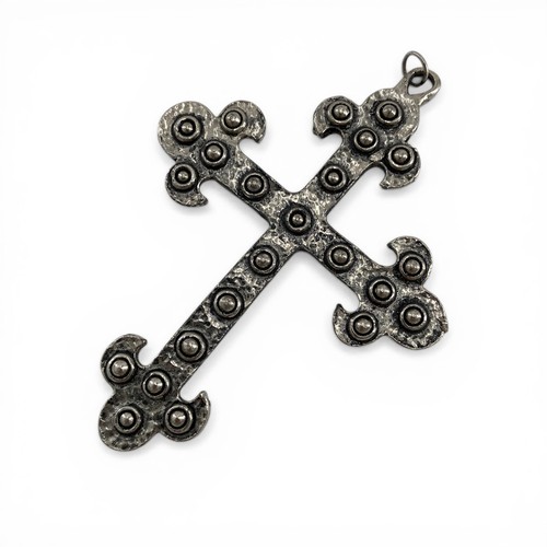 Large silver tone medieval - tone,