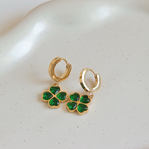 Emerald earrings - emerald,