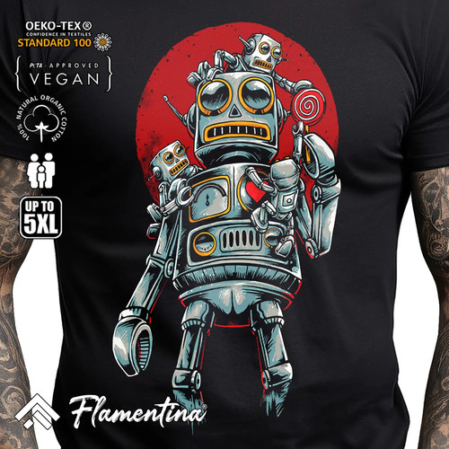 Candy robot mens tshirt - candy,