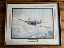 Framed Picture Of Supermarine Spitfire Tittles The Lone Patrol