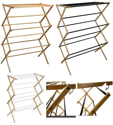 Bamboo wood cloth drying - wood,