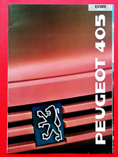 1988-89 PEUGEOT 405 ESTATE Sales Brochure - GTX GL GE GTDT GRD GLD Excellent