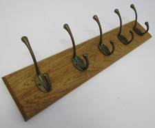 9 sizes HANDMADE SOLID WOOD OAK WOODEN HAT & COAT HOOKS HANGER PEGS RAIL RACK 