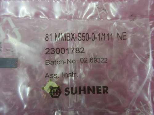 Huber suhner coaxial connector - huber+suhner,