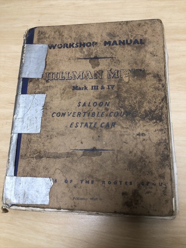 Workshop manual hillman minx - workshop,
