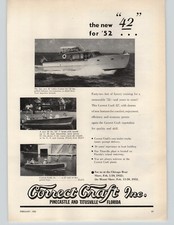 1952 PAPER AD Correct Craft